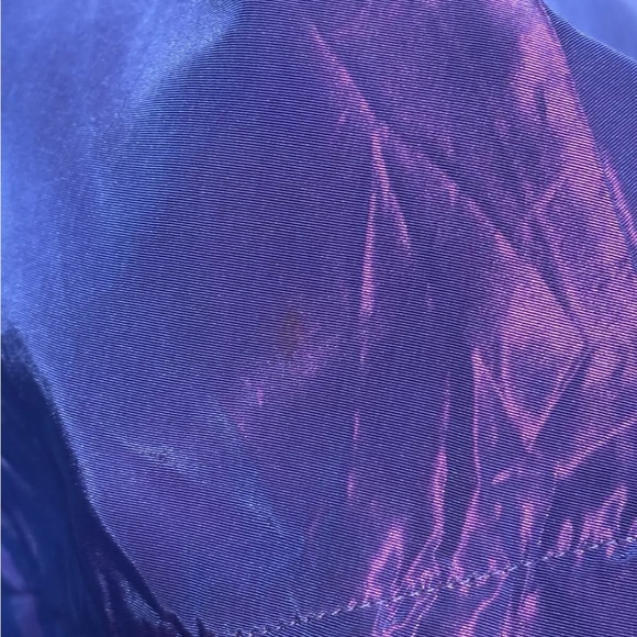 Vintage 90s Laura Ashley 6 Purple Iridescent Velvet Glam Fit Flare Dress Formal - Picture 9 of 9
